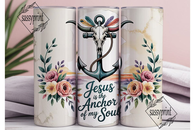 Jesus Anchor 20oz Tumbler Wrap Sublimation sassyprint 