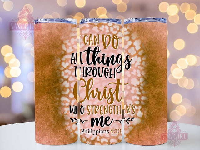Jesus And Cross Butterfly 20oz Tumbler Wrap Sublimation Design, Faith Philippian 413, Christian Tumbler Png, Instant Digital Download Sublimation SvggirlplusArt 
