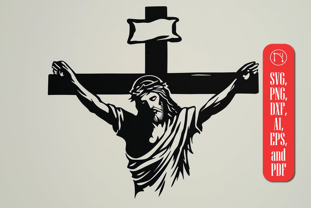 Jesus and Cross Laser Cut SVG File SVG MD JOYNAL ABDIN 