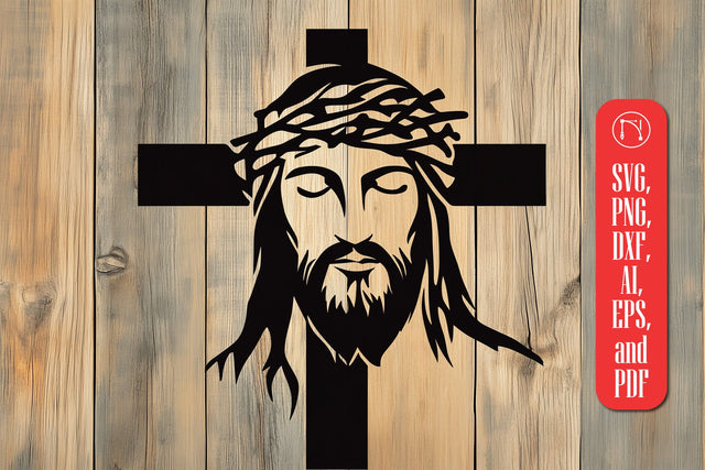 Jesus and Cross Laser Cut SVG File SVG MD JOYNAL ABDIN 