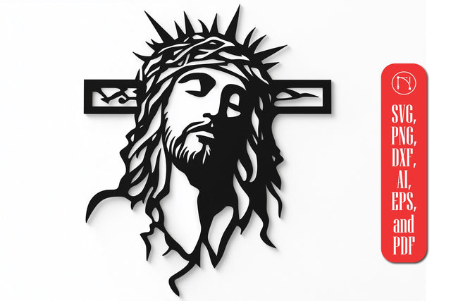 Jesus and Cross Laser Cut SVG File SVG MD JOYNAL ABDIN 