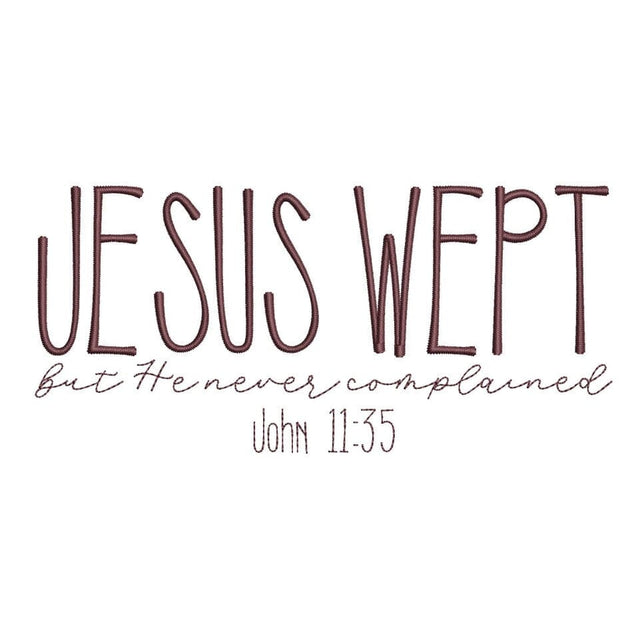 Jesus Bible Quote Embroidery Design, 5 sizes, Instant Download Embroidery/Applique DESIGNS Nino Nadaraia 