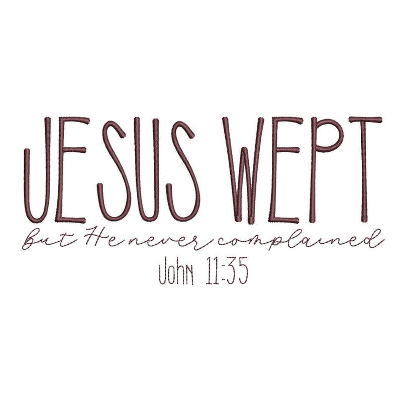 Jesus Bible Quote Embroidery Design, 5 sizes, Instant Download Embroidery/Applique DESIGNS Nino Nadaraia 