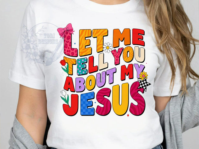 Jesus Bright Faith T-Shirt PNG, Faith Apparel, Bright Colors, Bold Outlines, Sublimation PNG, Christian Design, Inspirational Message Sublimation ToriDesigns 