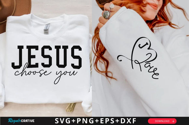 Jesus choose you Sleeve SVG Design, Christian Sleeve SVG, Faith SVG Design, Jesus Sleeve SVG SVG Regulrcrative 