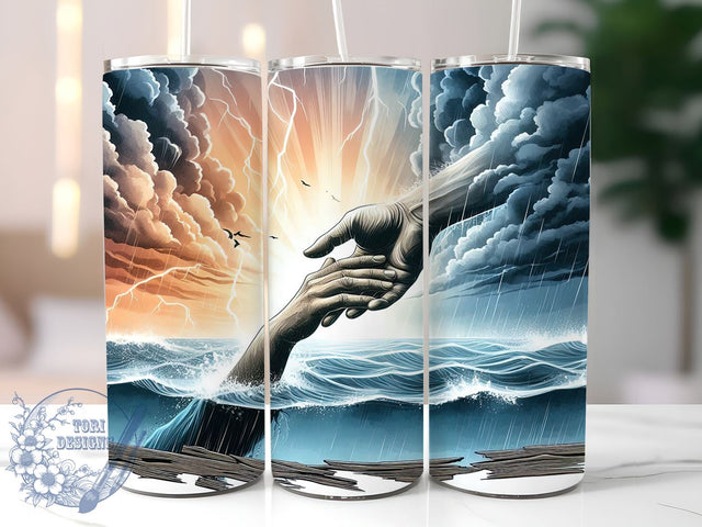Jesus Christ 20oz Skinny Tumbler PNG, Christian Tumbler Wrap, Sublimation Design, Straight & Tapered Tumbler Wrap, Instant Digital Download Sublimation ToriDesigns 