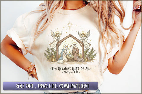 Jesus Christmas Nativity Scene PNG Sublimation Shetara Begum 