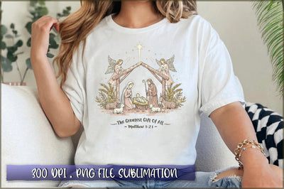 Jesus Christmas Nativity Scene PNG Sublimation Shetara Begum 