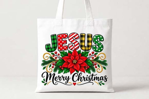 Jesus Christmas Poinsettia PNG SVG BillahCrafts 