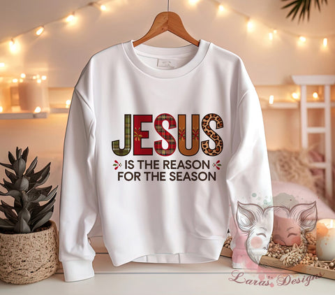 Jesus Christmas, Reason for the Season, Faith-Based Art, Sublimation Download, Christmas Faith, Digital Download, Inspirational Christmas, Religious Decor Sublimation Lara' s Designs 