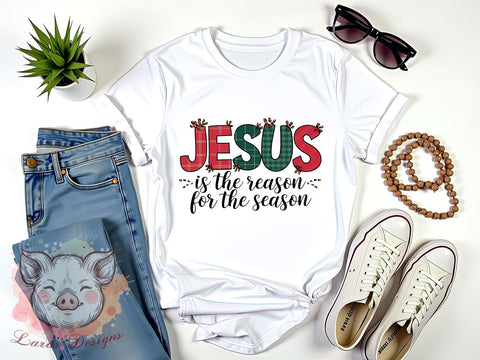 Jesus Christmas, Reason for the Season, Faith-Based Art, Sublimation Download, Christmas Faith, Digital Download, Inspirational Christmas, Religious Decor Sublimation Lara' s Designs 