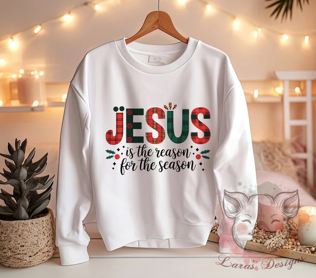 Jesus Christmas, Reason for the Season, Faith-Based Art, Sublimation Download, Christmas Faith, Digital Download, Inspirational Christmas, Religious Decor Sublimation Lara' s Designs 