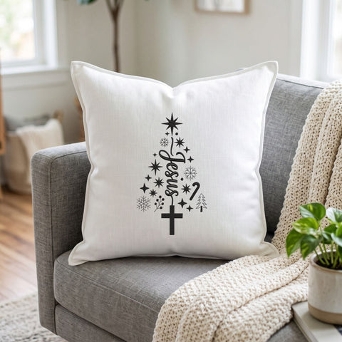 Jesus Christmas Tree Embroidery Design – Christian Faith Christmas Cross Snowflake Machine Embroidery File Embroidery/Applique DESIGNS PatternFeed8 