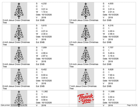 Jesus Christmas Tree Embroidery Design – Christian Faith Christmas Cross Snowflake Machine Embroidery File Embroidery/Applique DESIGNS PatternFeed8 
