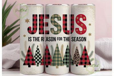 Jesus Christmas Tumbler Wrap Sublimation PixelChick 