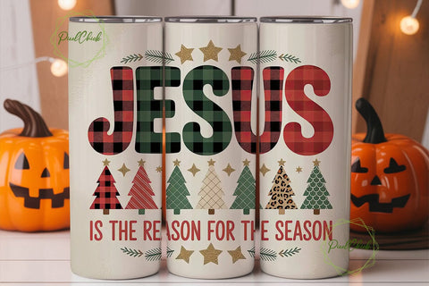 Jesus Christmas Tumbler Wrap Sublimation PixelChick 