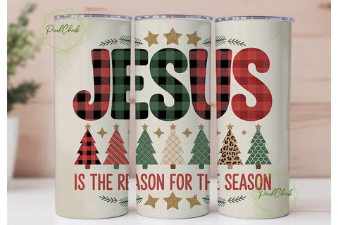 Jesus Christmas Tumbler Wrap Sublimation PixelChick 
