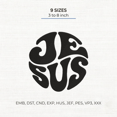 Jesus Circle Embroidery Design – Christian Faith Religious Machine Embroidery File Embroidery/Applique DESIGNS PatternFeed8 