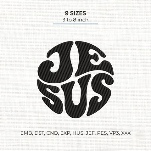 Jesus Circle Embroidery Design – Christian Faith Religious Machine Embroidery File Embroidery/Applique DESIGNS PatternFeed8 