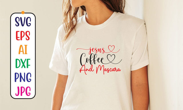Jesus Coffee And Mascara SVG Syaman 