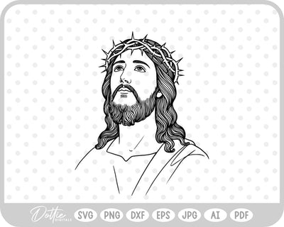 Jesus Face SVG DottieDigitals 