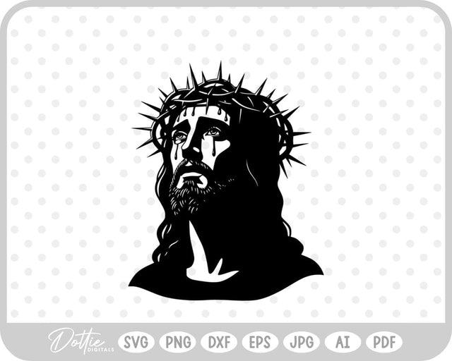 Jesus Face SVG DottieDigitals 