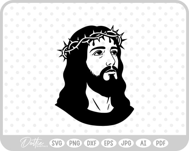 Jesus Face SVG DottieDigitals 