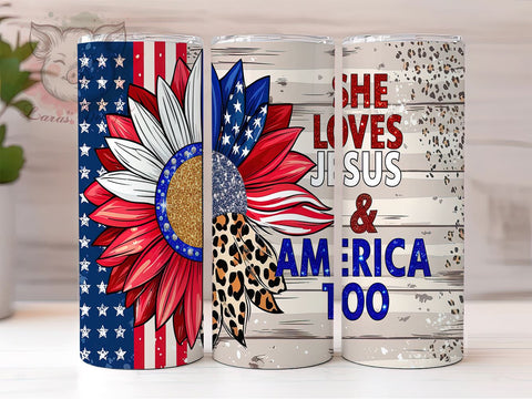 Jesus Faith and Freedom 20oz Tumbler, Patriotic Drinkware, 20oz Sublimation, Faith and Freedom, American Pride Gift, Religious Tumbler, Unique Christian Tumbler Sublimation Lara' s Designs 