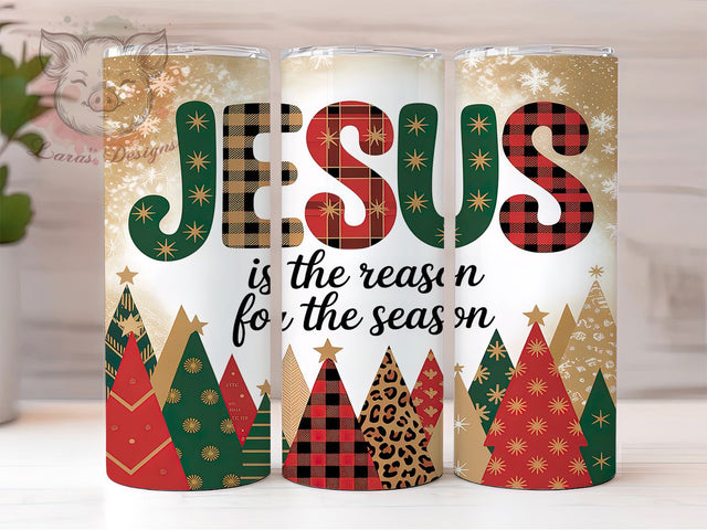 Jesus Faith Christmas Tumbler, Faith Holiday Wrap, Religious Sublimation Design, Christian Christmas Cup, 20Oz Skinny Tumbler Wrap, Spiritual Holiday Mug, Nativity Message Design Sublimation Lara' s Designs 