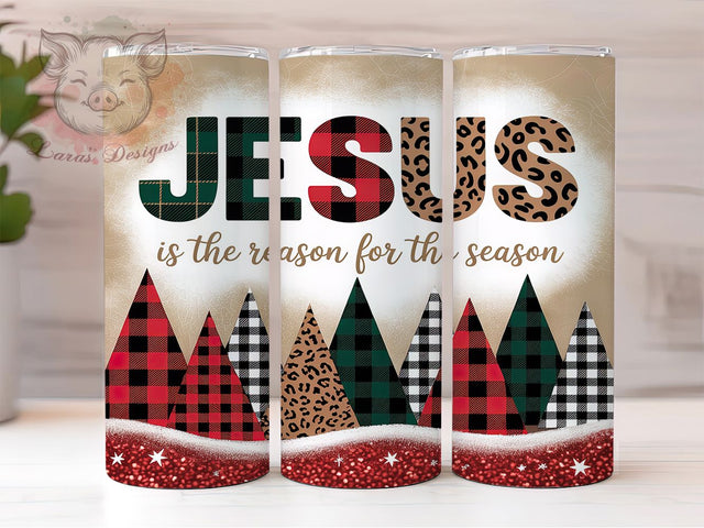 Jesus Faith Christmas Tumbler, Faith Holiday Wrap, Religious Sublimation Design, Christian Christmas Cup, 20Oz Skinny Tumbler Wrap, Spiritual Holiday Mug, Nativity Message Design Sublimation Lara' s Designs 