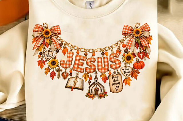 Jesus Faith Fall Thanksgiving PNG Sublimation SVGista 