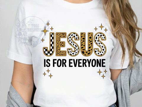 Jesus Faith Gold T-Shirt PNG, Faith Apparel, Pattern Letters, Christian Style, Sublimation PNG, Religious Design, Gold Outline Sublimation ToriDesigns 