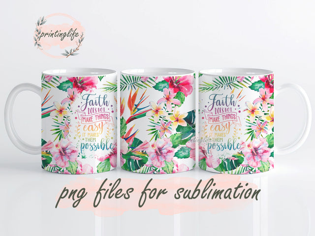 Jesus faith Mug Wrap Design, Instant Digital Design Download Mug Wrap Design, Mug Design PNG Sublimation PrintingLife 