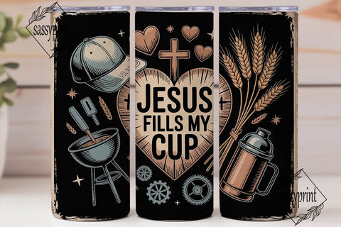 Jesus Fills My Cup 20oz Tumbler Sublimation sassyprint 