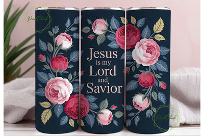 Jesus Floral Tumbler Wrap Sublimation PixelChick 