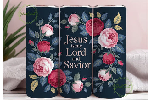 Jesus Floral Tumbler Wrap Sublimation PixelChick 
