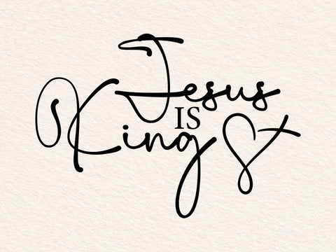 Jesus is King SVG: Christian Bible Quote SVG DesignDestine 