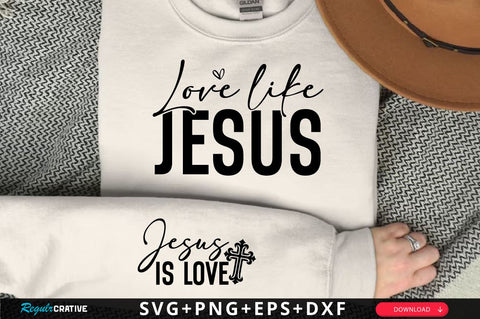 Jesus is love Sleeve SVG Design, Christian Sleeve SVG, Faith SVG Design, Jesus Sleeve SVG SVG Regulrcrative 