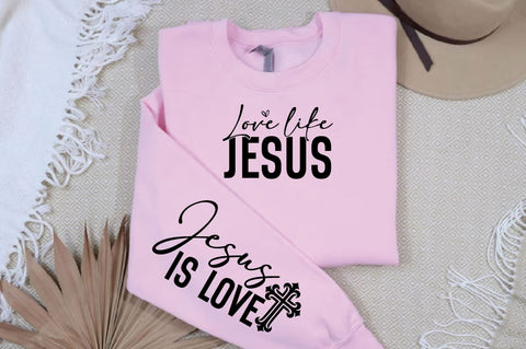 Jesus is love Sleeve SVG Design, Christian Sleeve SVG, Faith SVG Design, Jesus Sleeve SVG SVG Regulrcrative 