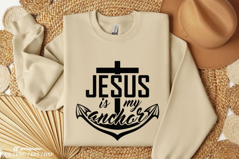 Jesus is my anchor Svg, Faith Svg, Christian Svg, Quote Svg, Positive Quote Svg SVG Artinrhythm shop 