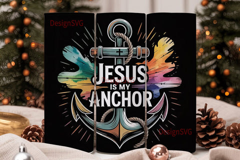 Jesus Is My Anchor Tumbler Wrap Sublimation DesignSVG 