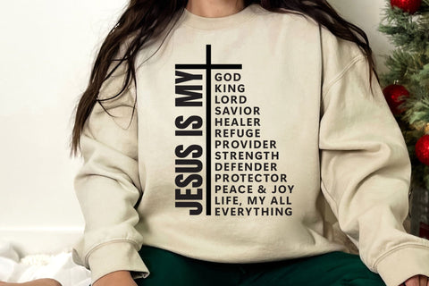 Jesus Is My Everything Svg, Jesus God Cross Christian Svg SVG DesignDestine 