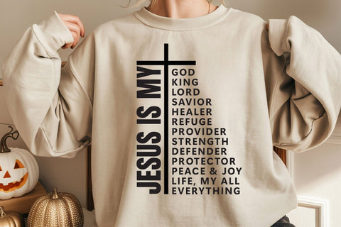 Jesus Is My Everything Svg, Jesus God Cross Christian Svg SVG DesignDestine 