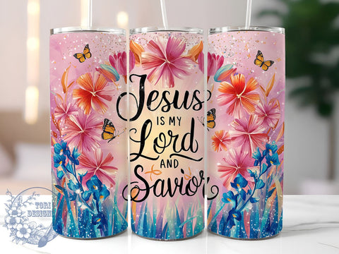 Jesus is My Lord and Savior 20oz Skinny Tumbler, Chelristian Easter Tumbler Png, Straight & Tapered Tumbler Wrap, Instant Digital Download Sublimation ToriDesigns 
