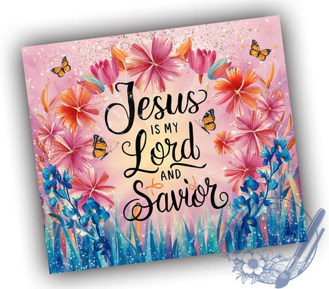 Jesus is My Lord and Savior 20oz Skinny Tumbler, Chelristian Easter Tumbler Png, Straight & Tapered Tumbler Wrap, Instant Digital Download Sublimation ToriDesigns 