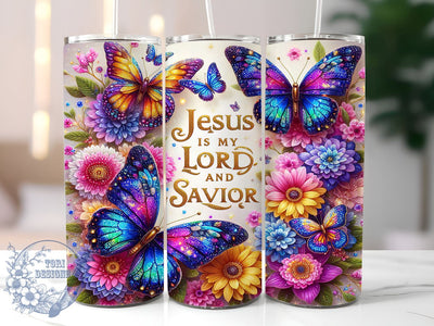 Jesus is My Lord and Savior 20oz Skinny Tumbler PNG, Christian Tumbler Wrap, Sublimation Design, Straight & Tapered Tumbler Wrap, Instant Digital Download Sublimation ToriDesigns 