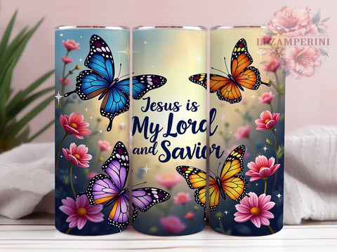 Jesus is My Lord and Savior 20oz Tumbler Wrap PNG, Floral Eatser Tumbler PNG Sublimation Design, Straight & Tapered Tumbler Wrap, Instant Digital Download Sublimation Li Zamperini 