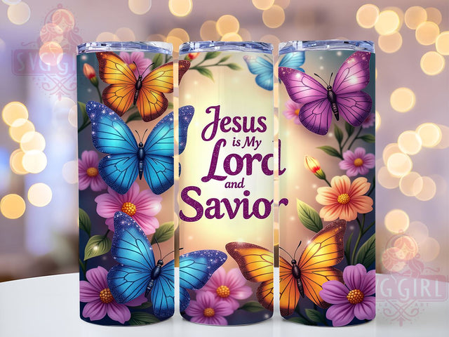 Jesus is My Lord and Savior 20oz Tumbler Wrap Sublimation Design, Straight Tapered Tumbler Wrap, Floral Eatser Tumbler Png, Instant Digital Download Sublimation SvggirlplusArt 