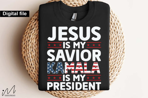 Jesus is my savior Kamala is my president svg, Camala Harris t-shirt, Madam President, Democratic t shirt, Camala Harris 2024 svg, Gift for Her SVG Isabella Machell 