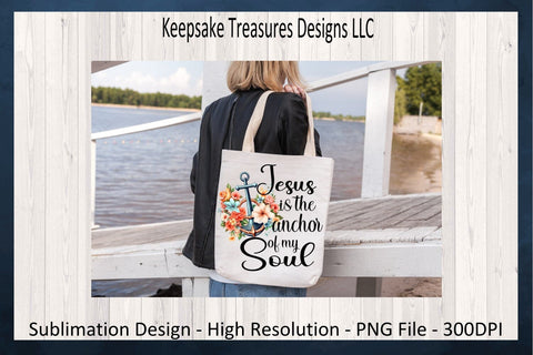 Jesus Is The Anchor Of My Soul Sublimation PNG, Nautical, Digital Download Sublimation Keepsake Treasures Designs LLC. 